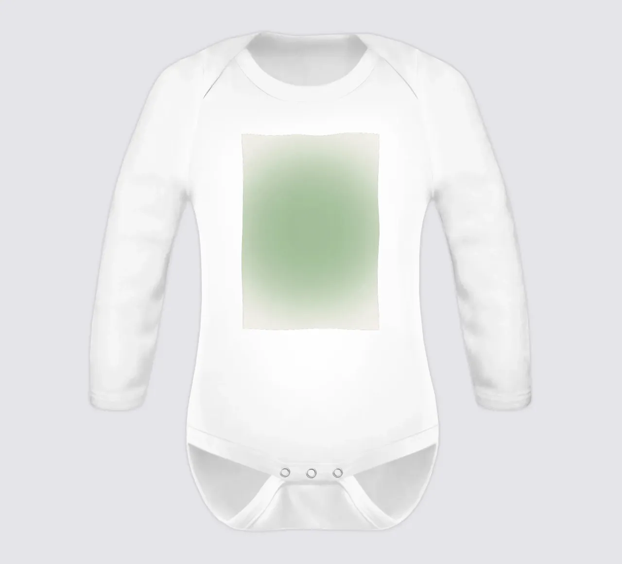 Serene Sage Green Aura Gradient Abstract Poster Art Langarm Babybody von homdeco