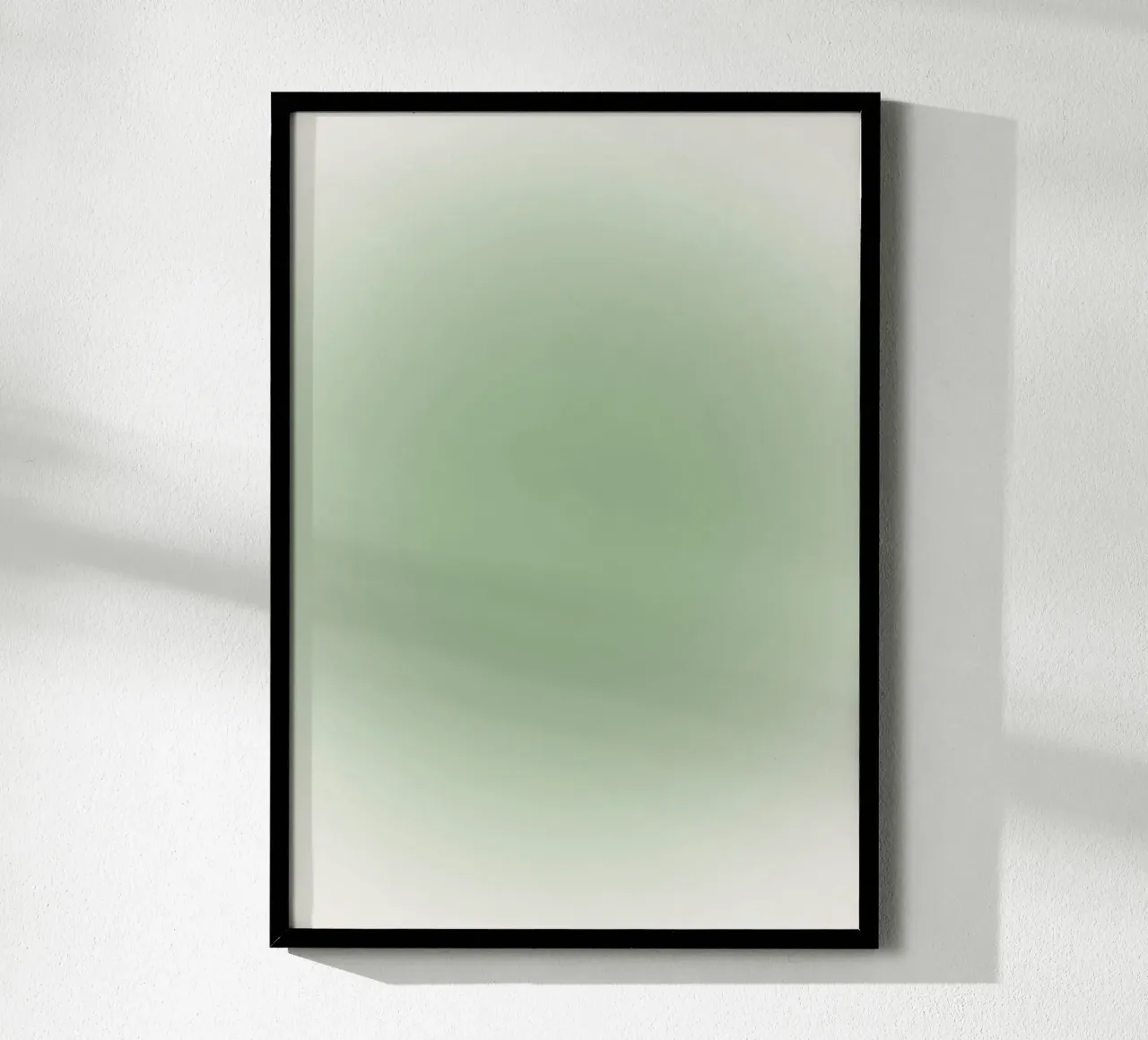 Poster astratto sereno verde salvia aura gradiente carta hahnemühle da homdeco