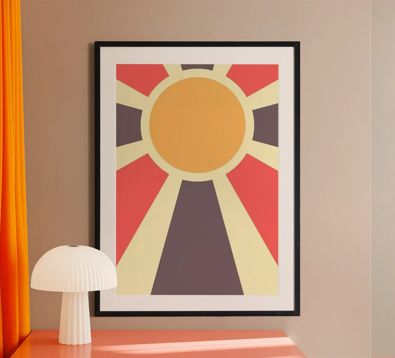 sole sole geometrico poster da Ron Bale
