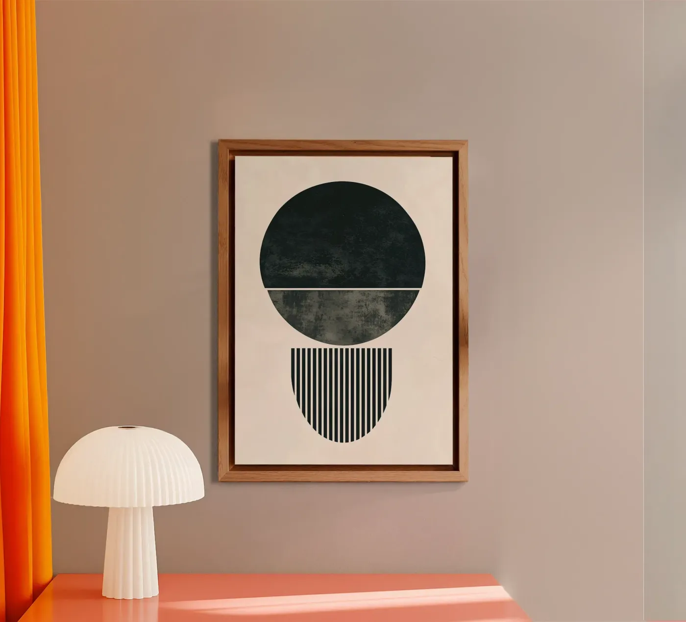 circle half-circle striped-pattern forex plate by Ron Bale