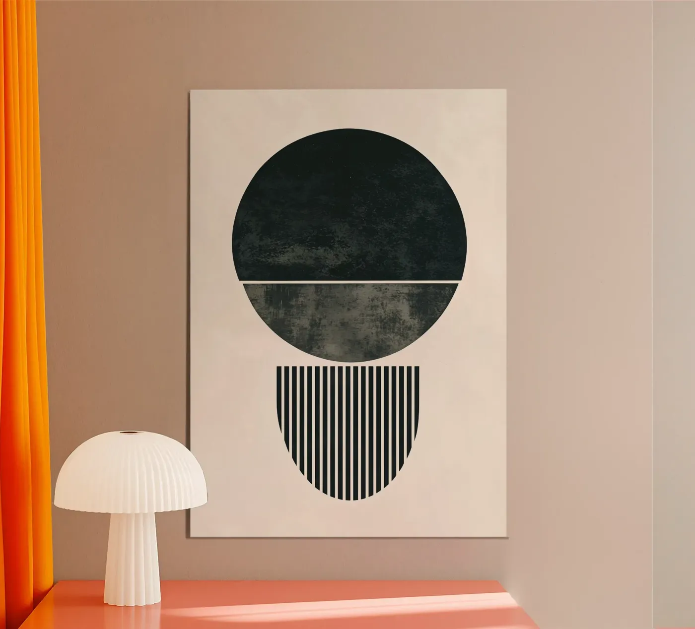 circle half-circle striped-pattern forex plate by Ron Bale