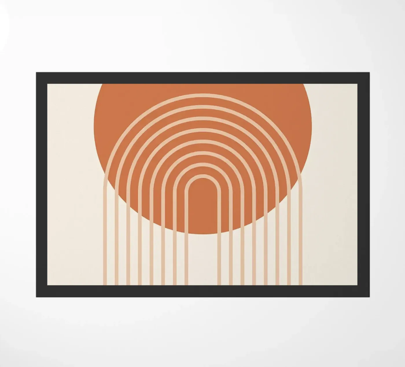 cercle demi-cercle paillasson de Ron Bale