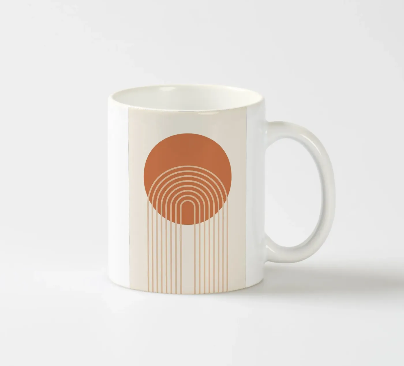 circle half-circle ceramic mug by Ron Bale