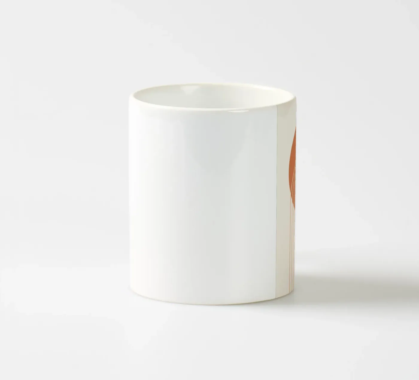 circle half-circle ceramic mug by Ron Bale
