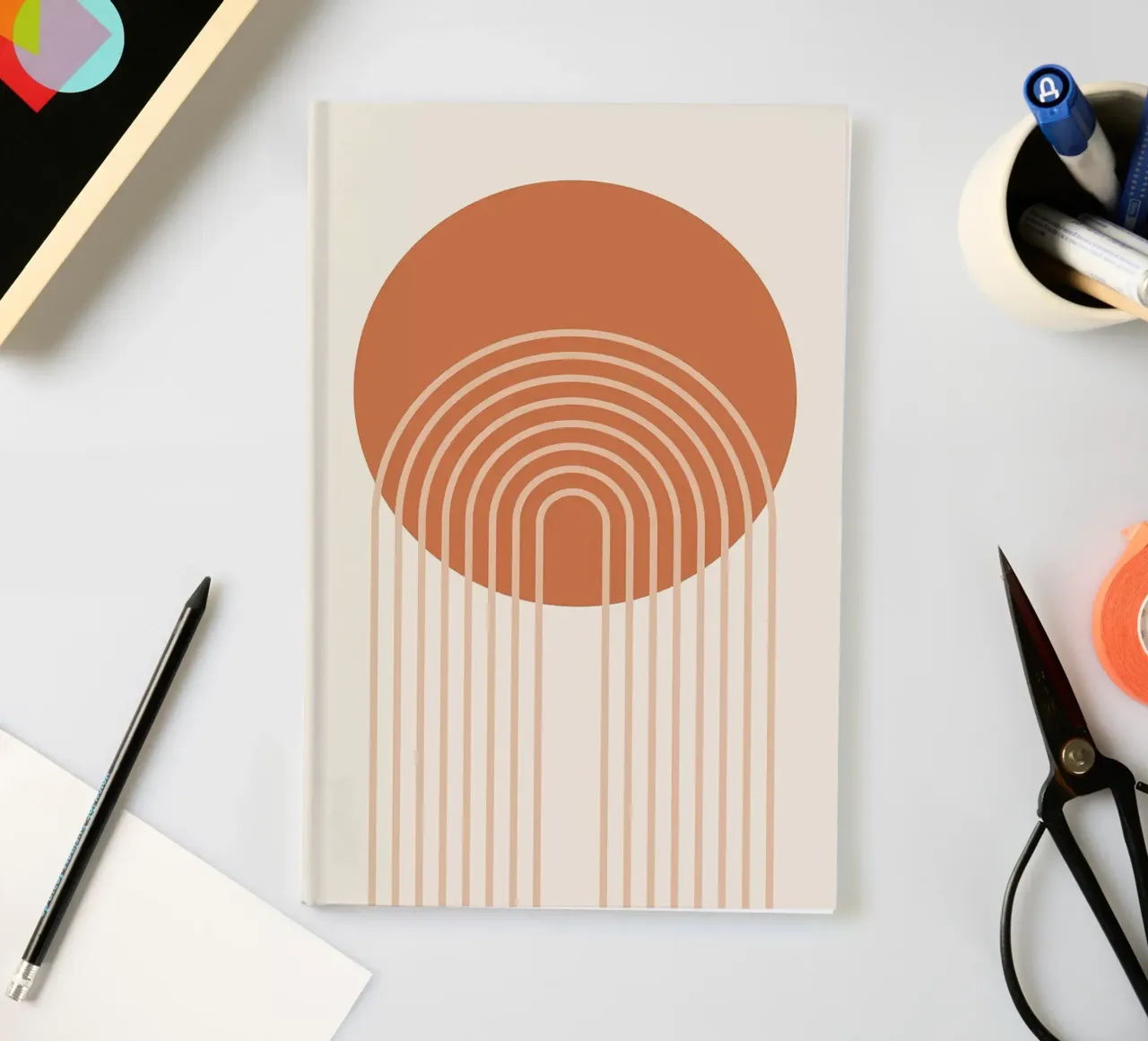 circle half-circle notebook by Ron Bale