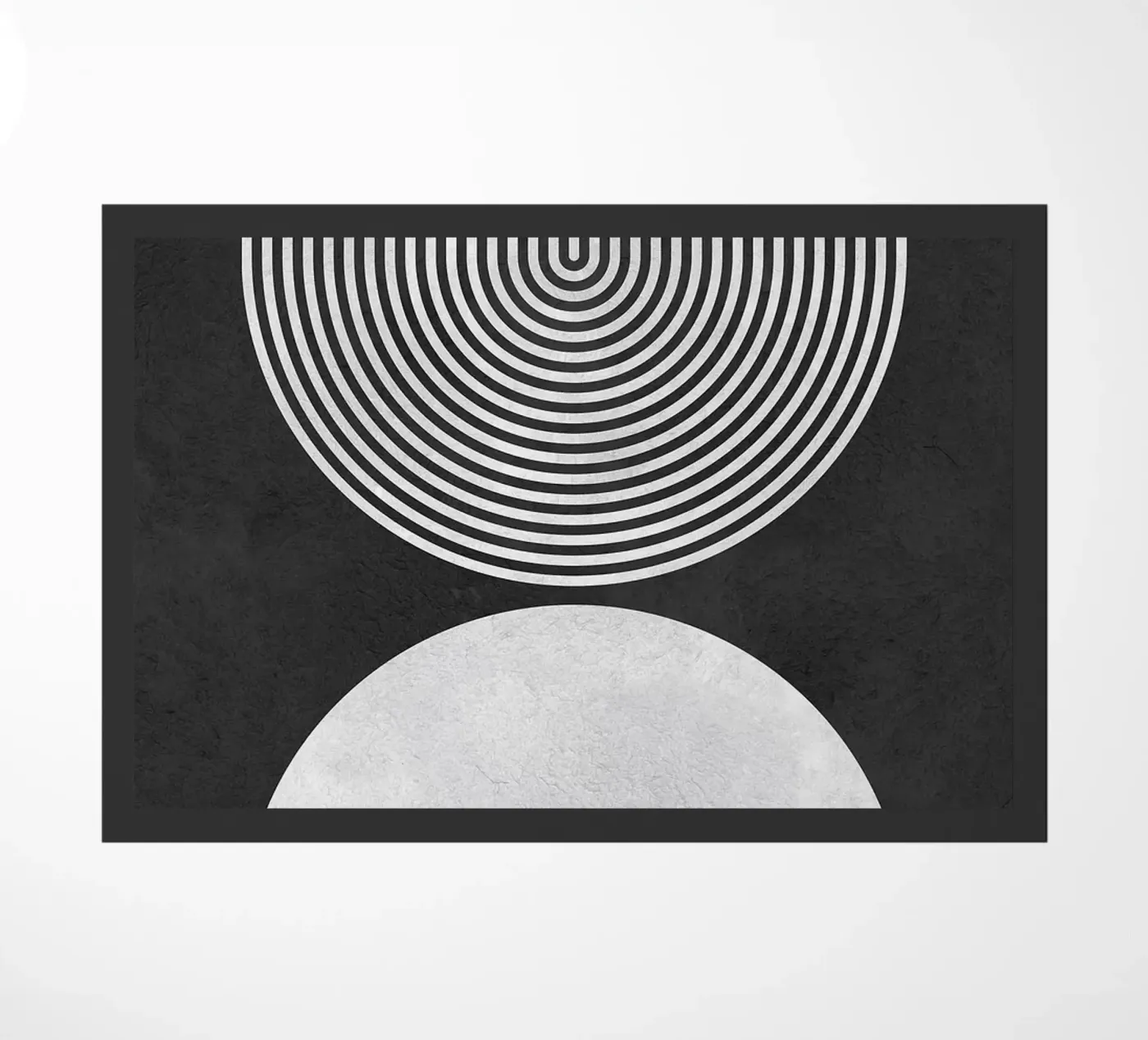 circle half-circle arc doormat by Ron Bale