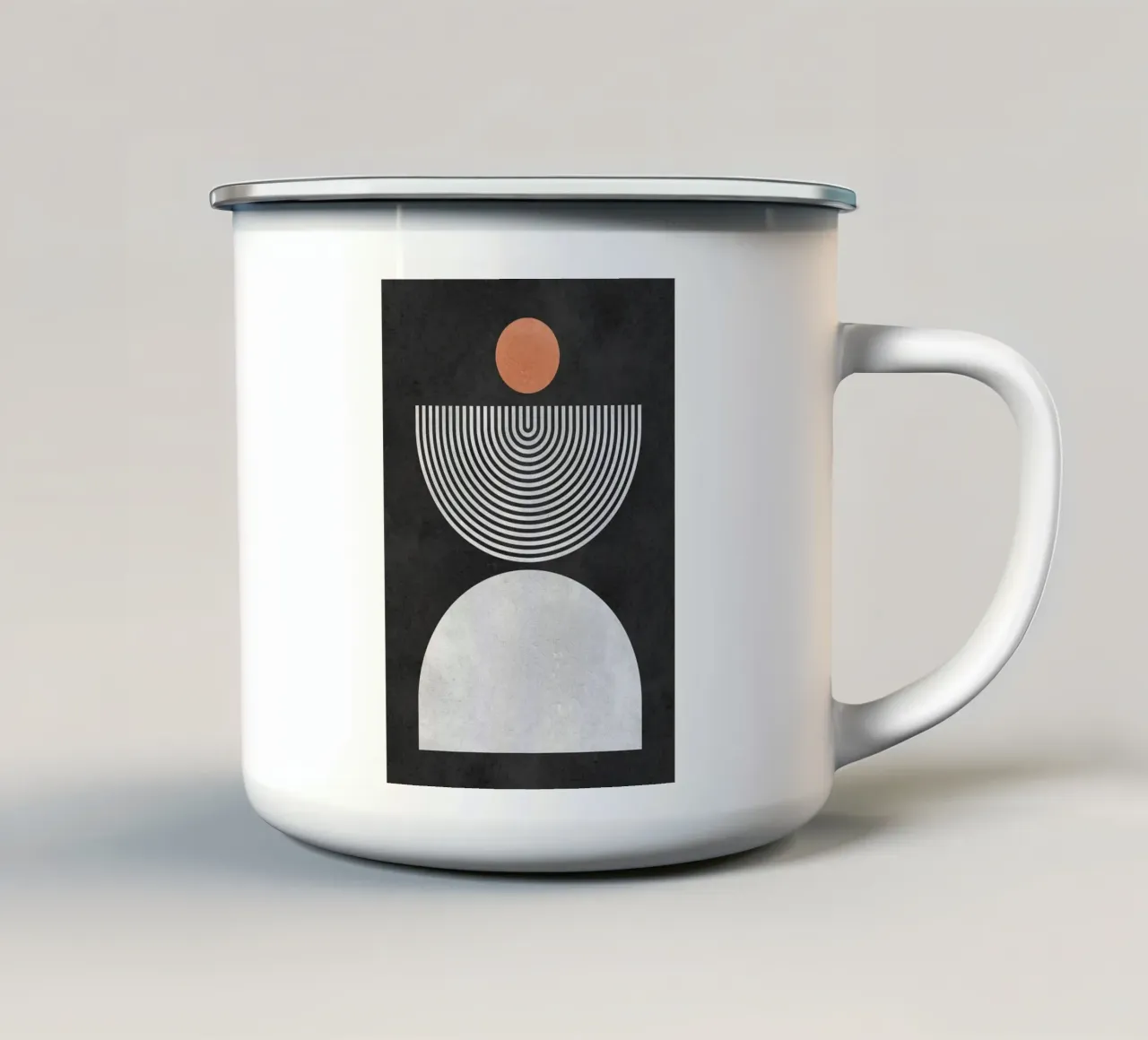 cerchio semicerchio arco tazza in smalto da Ron Bale