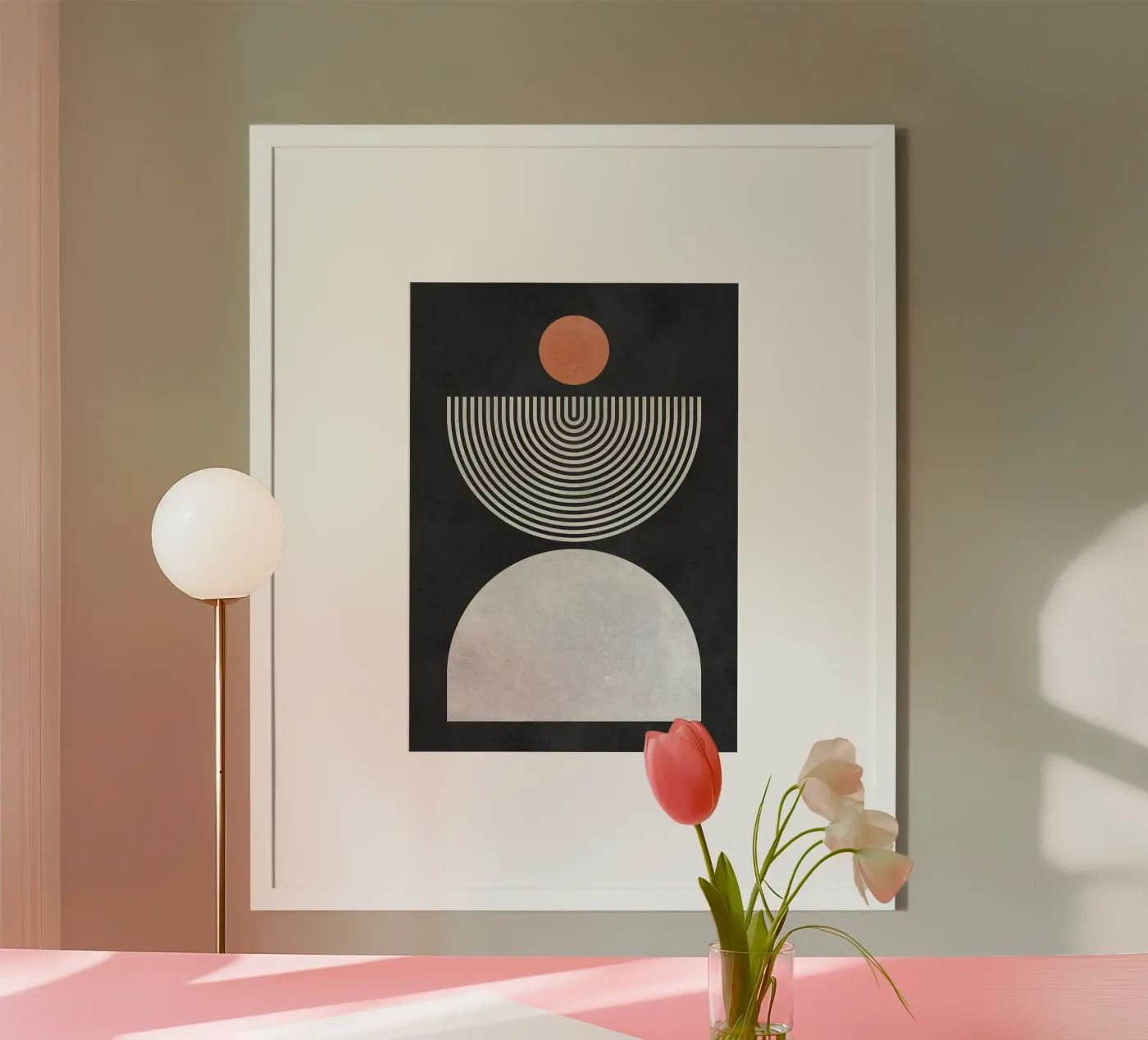 circle half-circle arc poster by Ron Bale