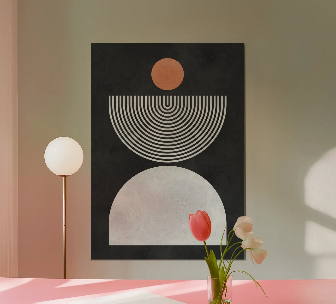 circle half-circle arc poster by Ron Bale
