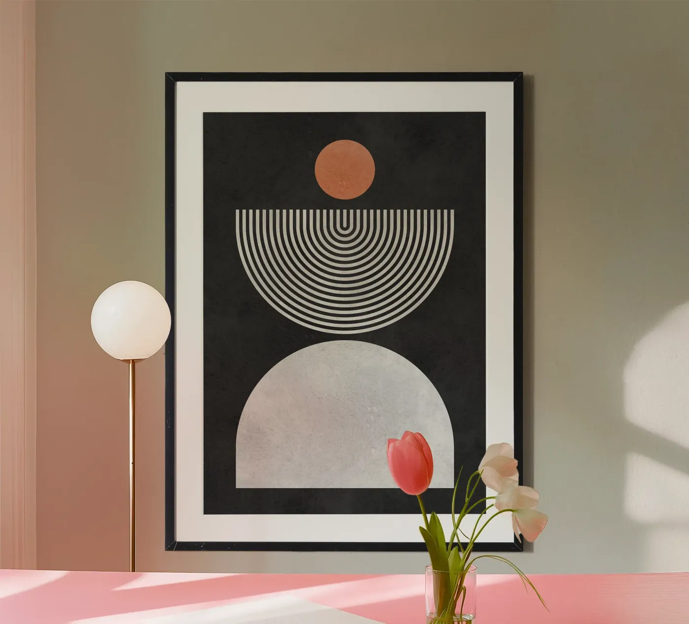 circle half-circle arc poster by Ron Bale