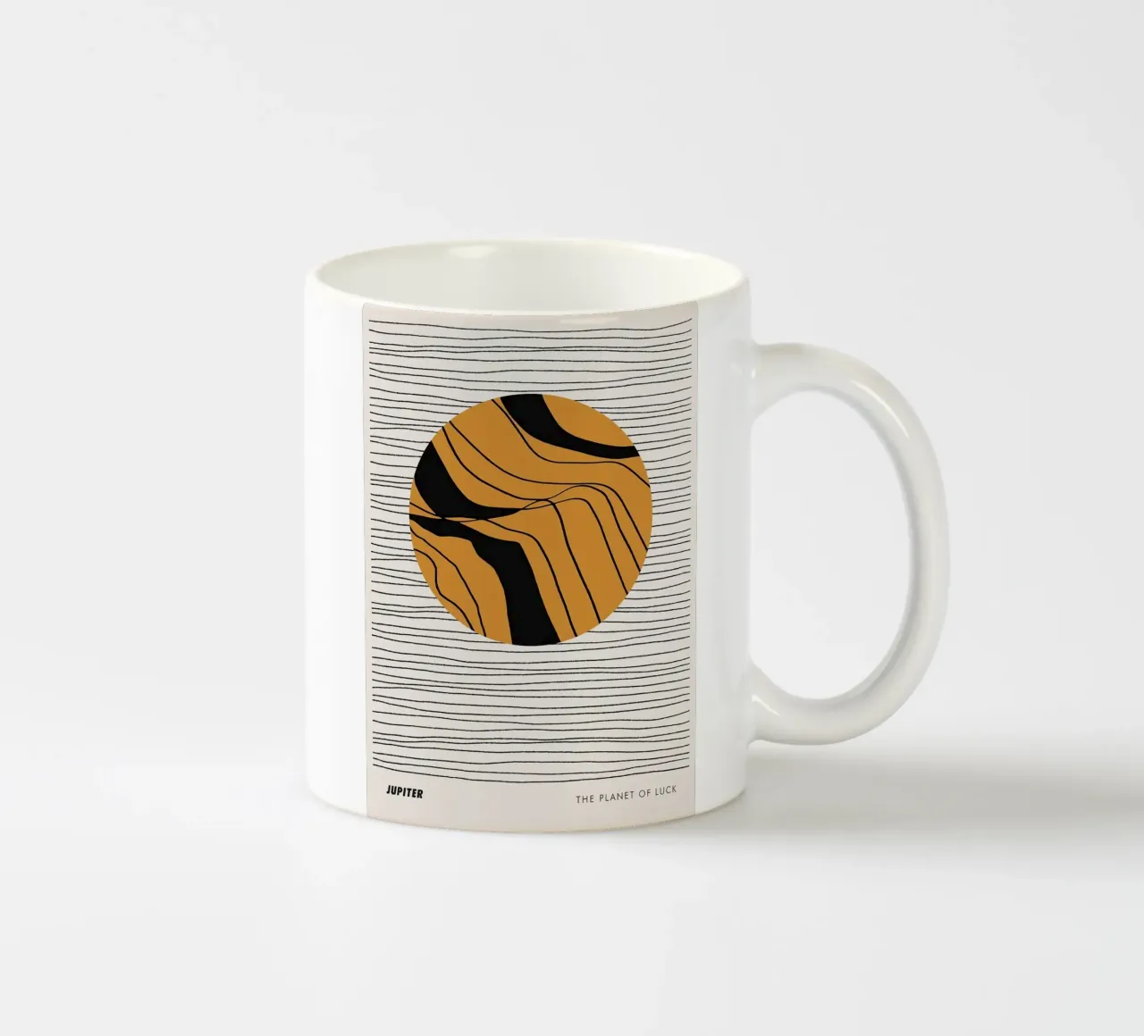 cerchio linee strisce tazza in ceramica da Ron Bale