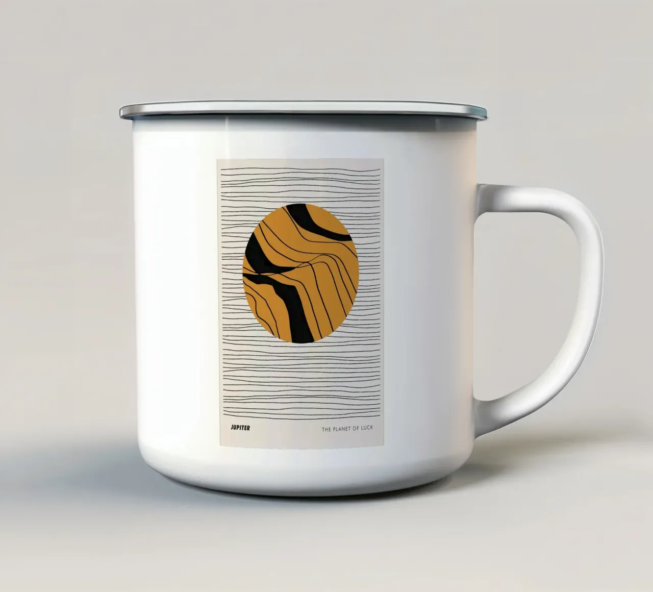 cerchio linee strisce tazza in smalto da Ron Bale