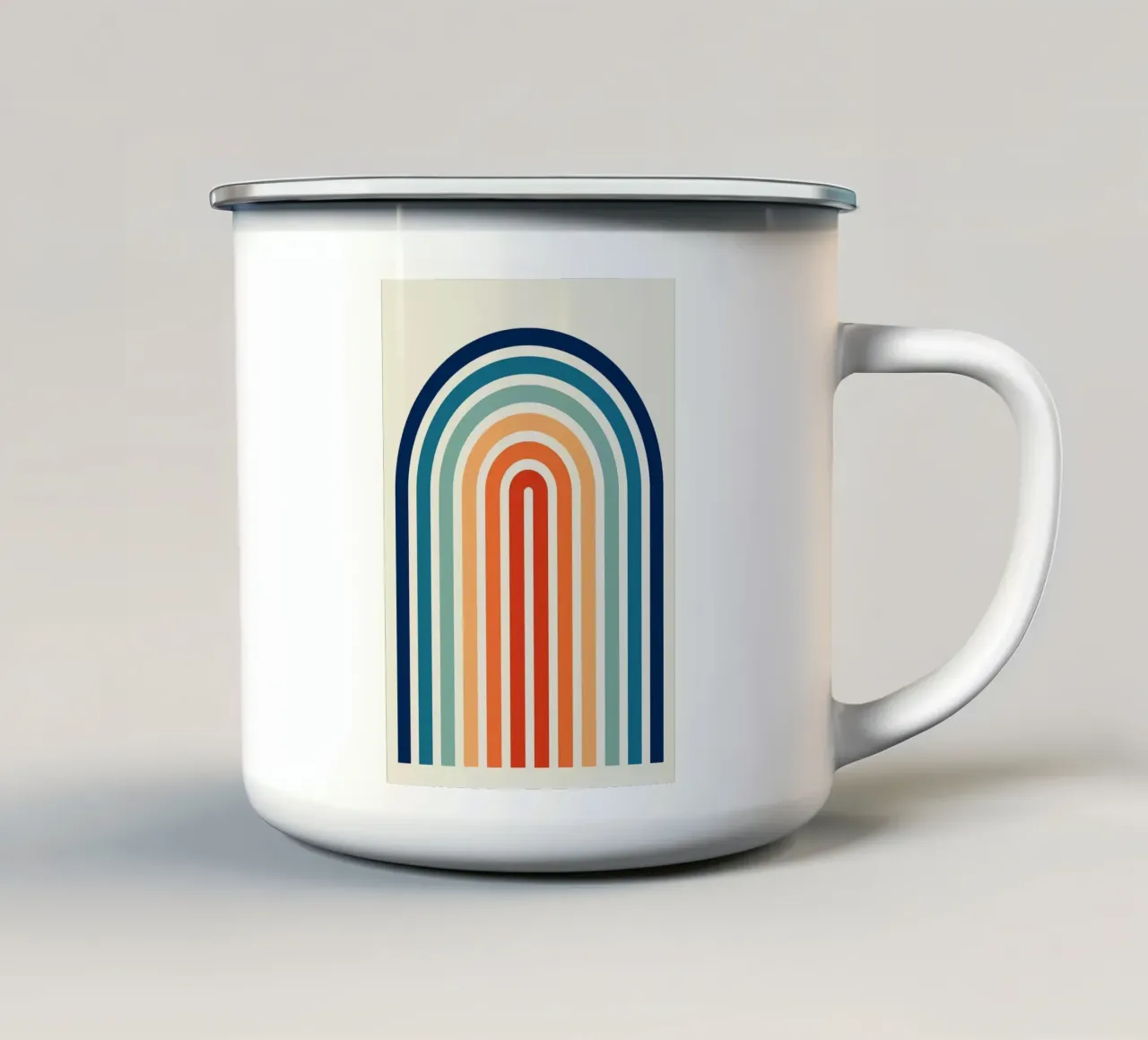 archi linee arcobaleno tazza in smalto da Ron Bale