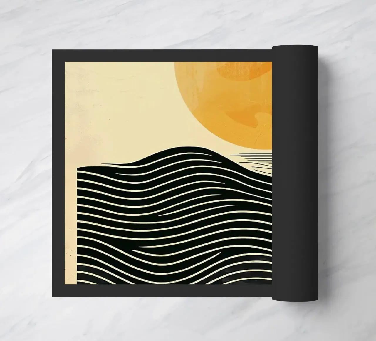 sun waves ocean doormat by Ron Bale