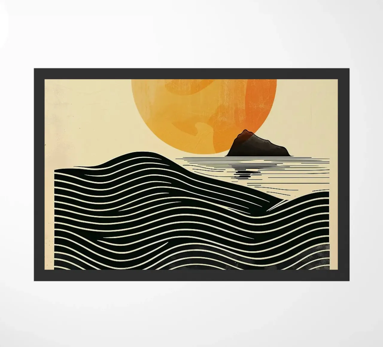 sun waves ocean doormat by Ron Bale