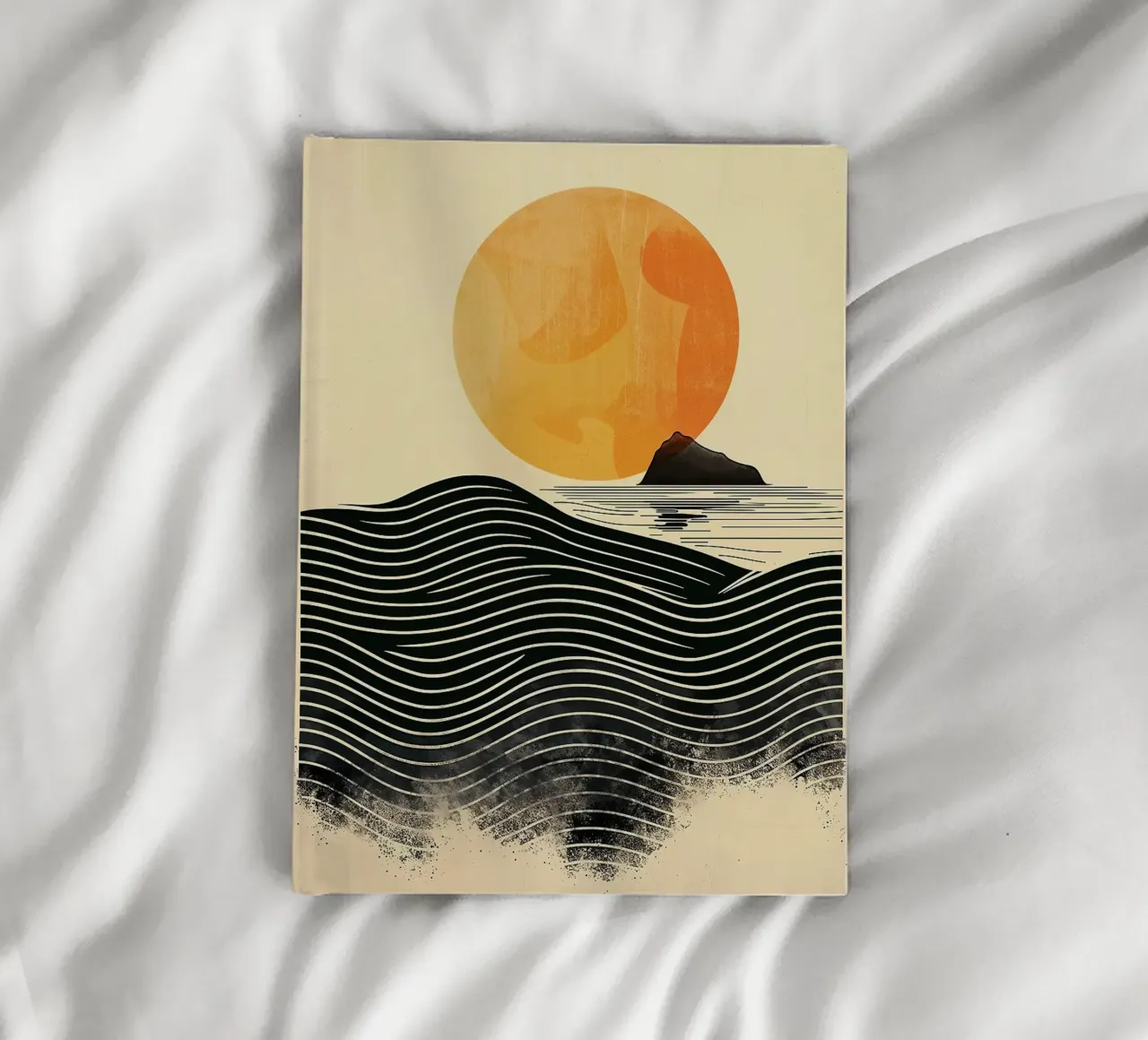 sun waves ocean notebook by Ron Bale