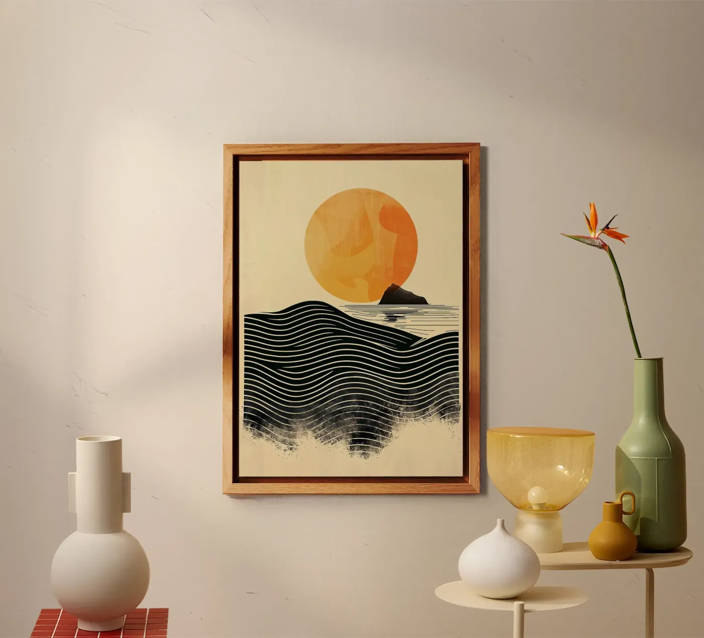 sun waves ocean forex plate by Ron Bale