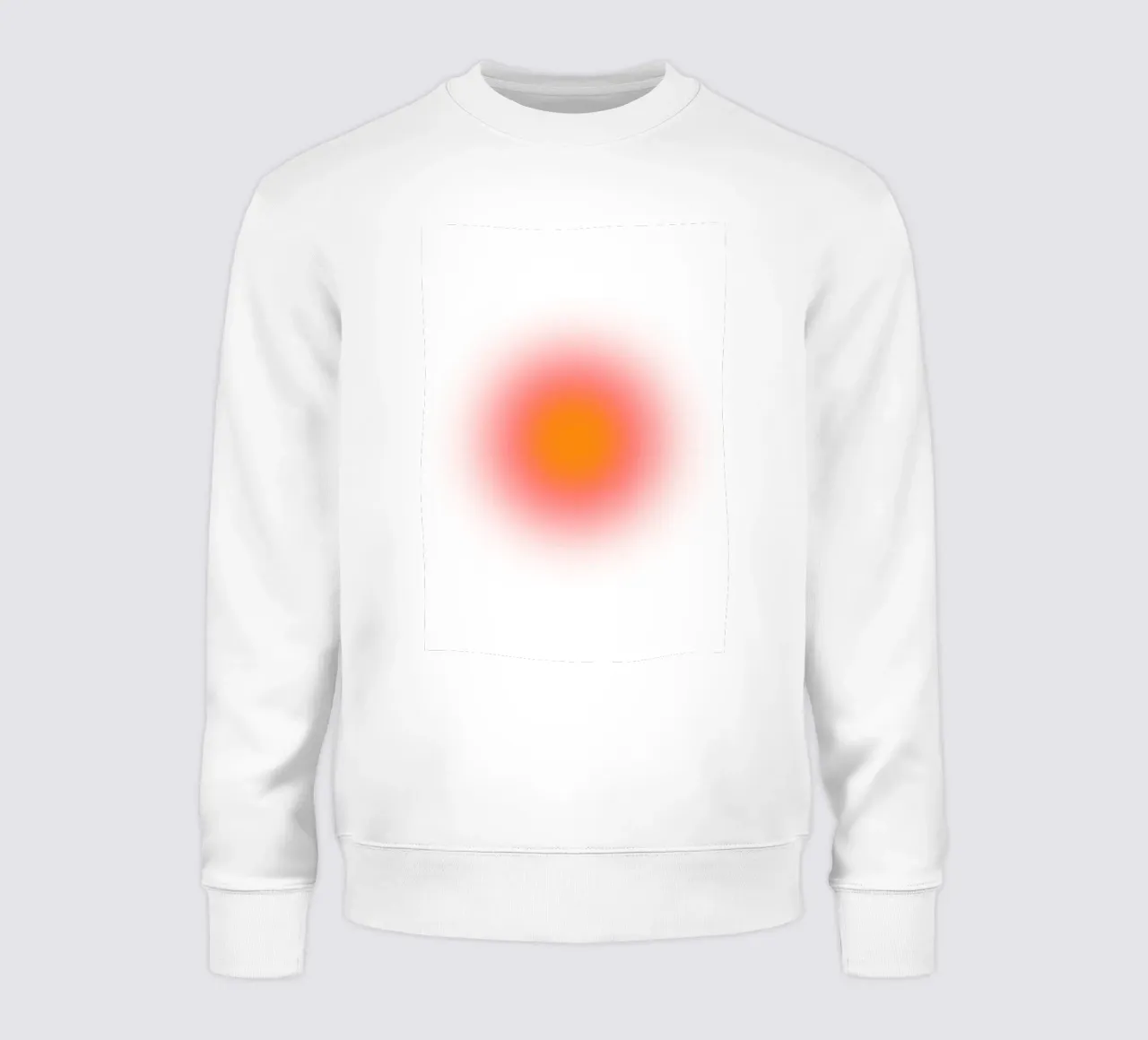Vibrant Orange Red Aura Gradient Abstract Art Print sweatshirt by homdeco