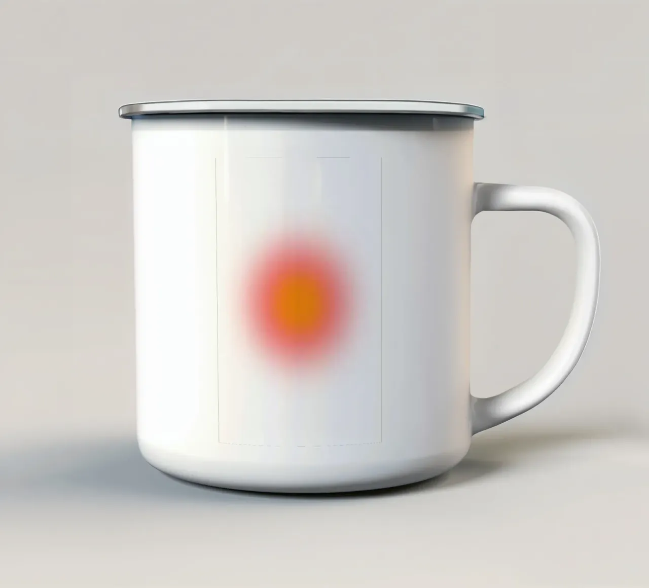 Levendige Oranje Rode Aura Kleurverloop Abstracte Kunstdruk emaille mok van homdeco