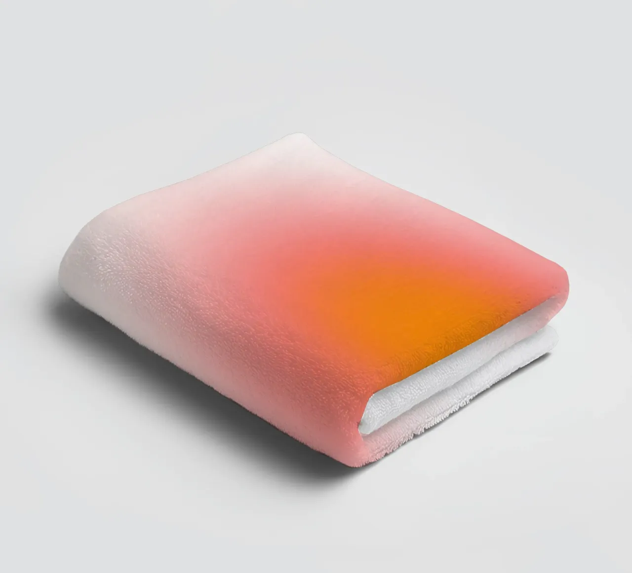 Vibrant Orange Red Aura Gradient Abstract Art Print towel by homdeco