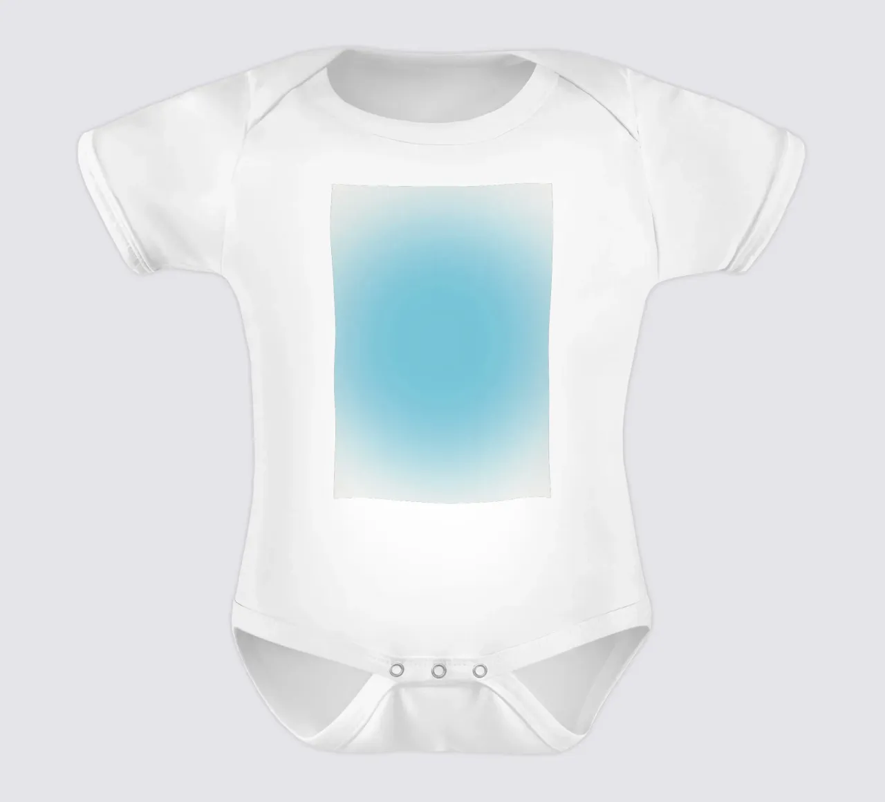Serene Sky Blue Aura Gradient Abstract Poster Art short-sleeve baby romper by homdeco