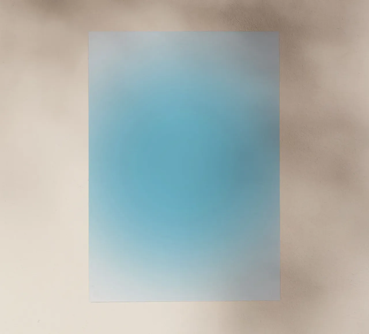 Poster astratto Serene Sky Blue Aura Gradient pellicola backlit da homdeco