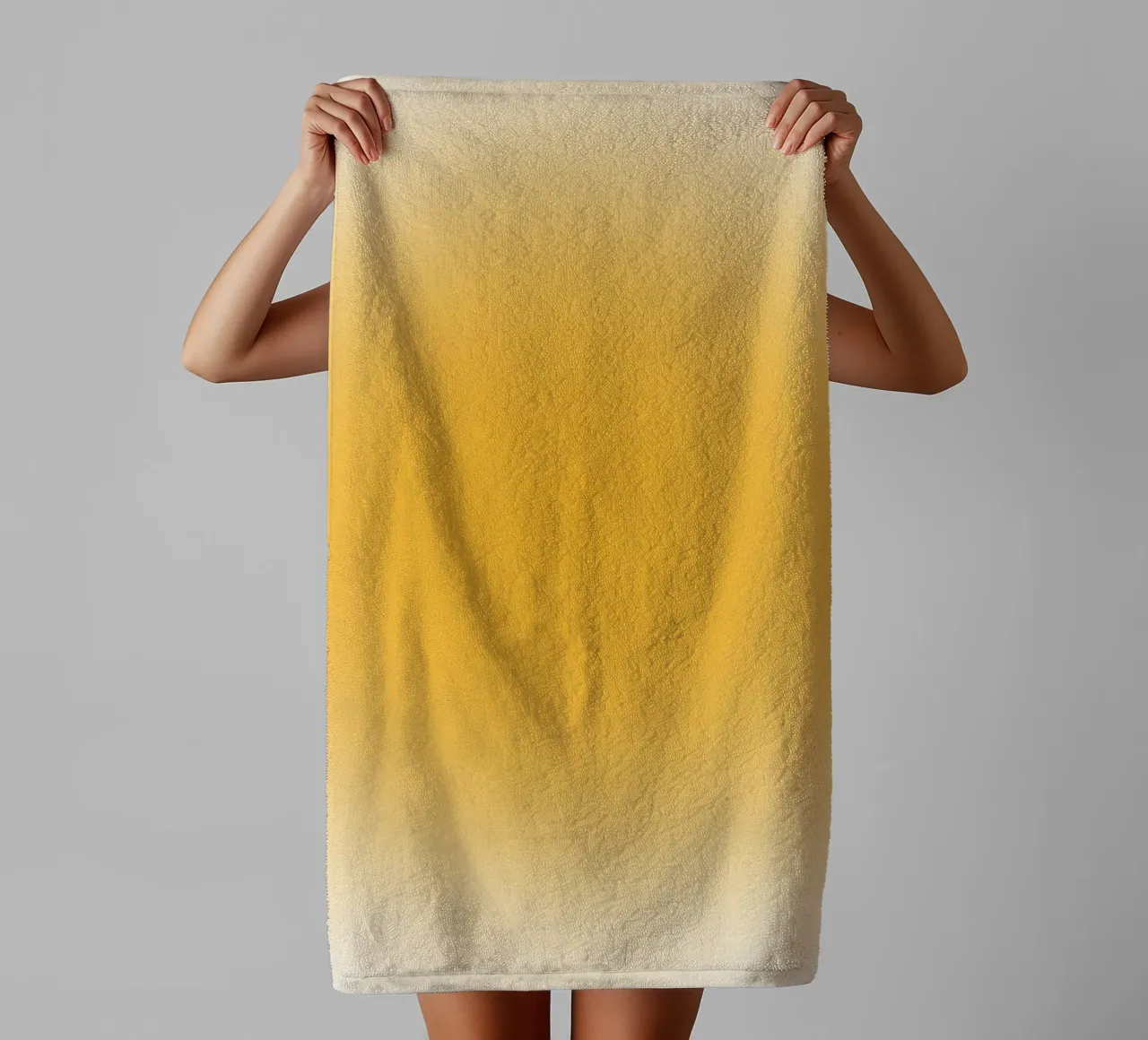 Warm Honing Goud Aura Kleurverloop Abstract Poster Art badhanddoek van homdeco