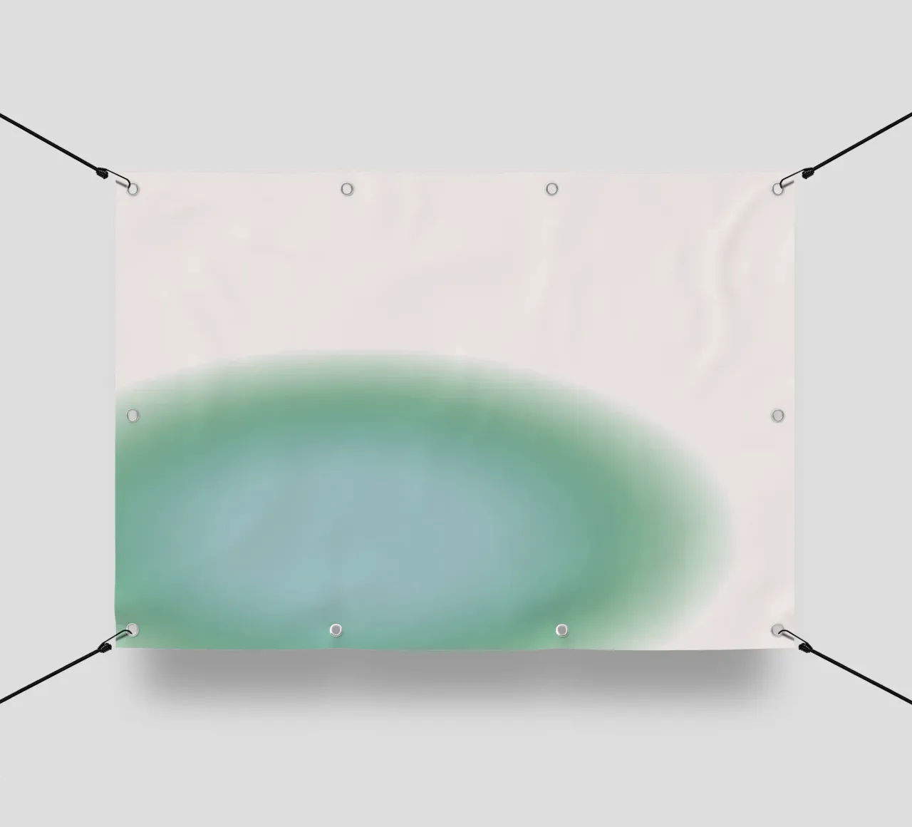 Serene Mint & Blue Aura Gradient Abstract Poster Art pvc cover by homdeco