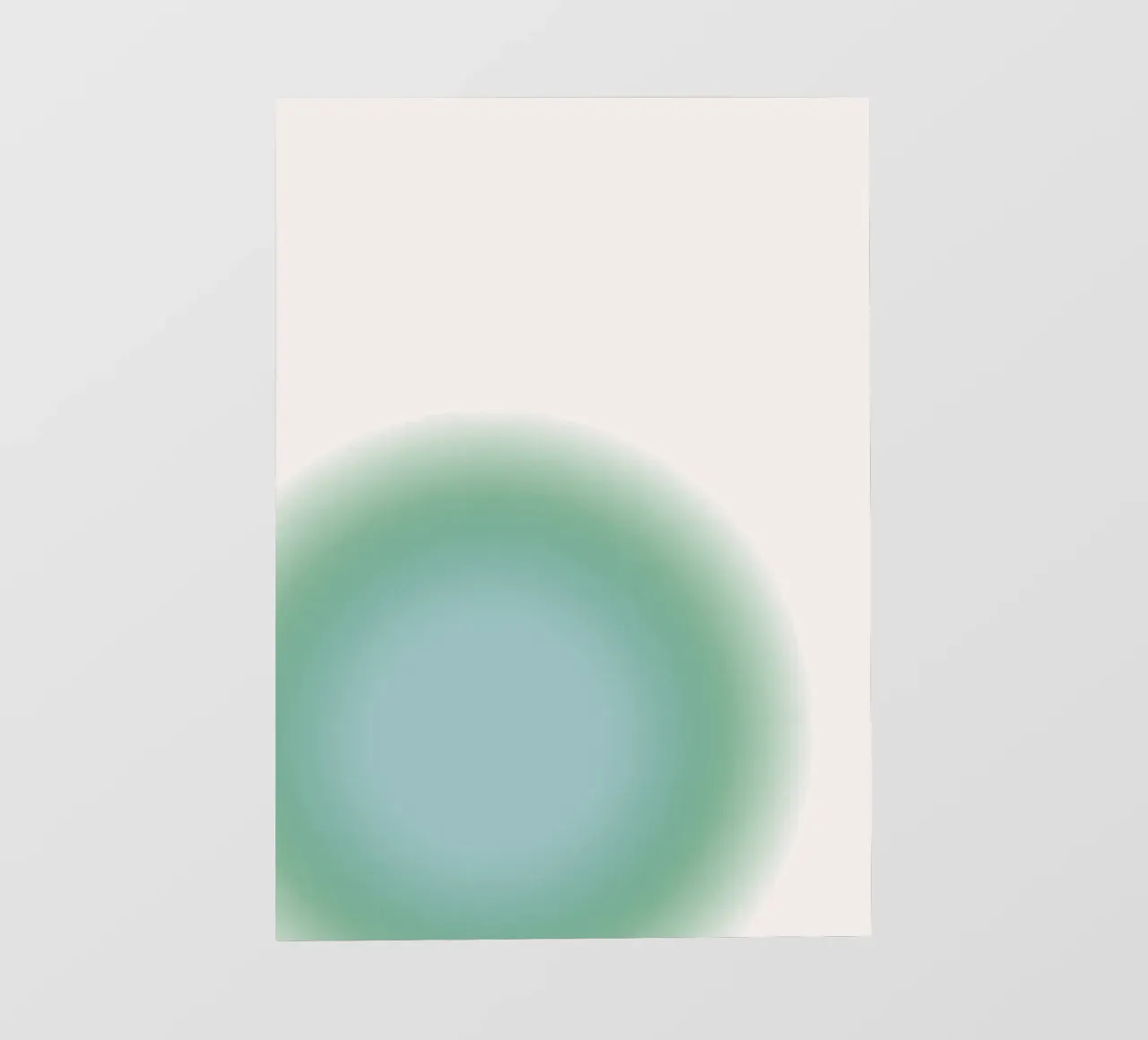 Serene Mint & Blue Aura Gradient Abstract Poster Art pvc cover by homdeco