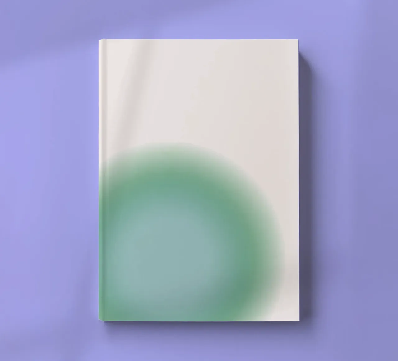 Serene Mint & Blue Aura Gradient Abstract Poster Art notebook by homdeco