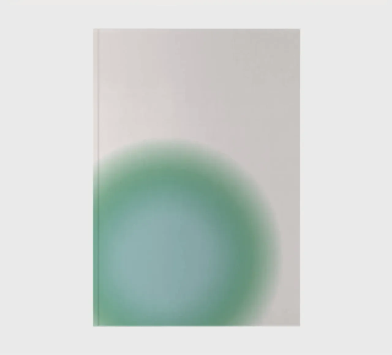 Serene Mint & Blue Aura Gradient Abstract Poster Art notebook by homdeco