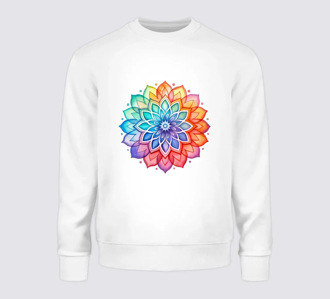 Mandala arcobaleno acquerellato felpa da Spiritual Touch