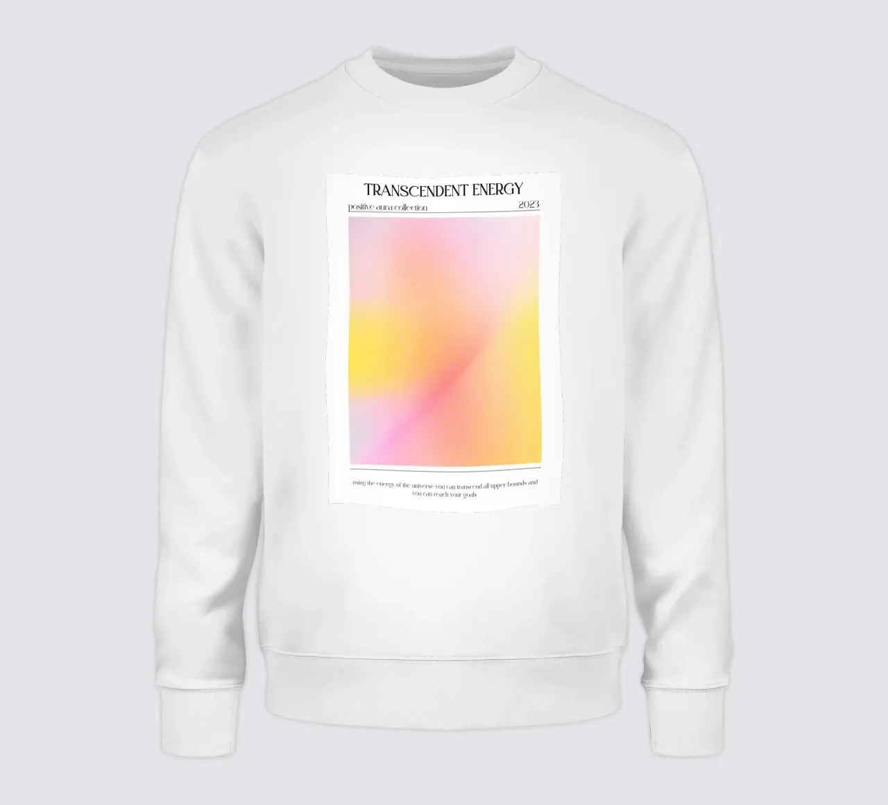"Transzendente Energie" Positive Aura Gradient Poster 2023 Sweatshirt von homdeco