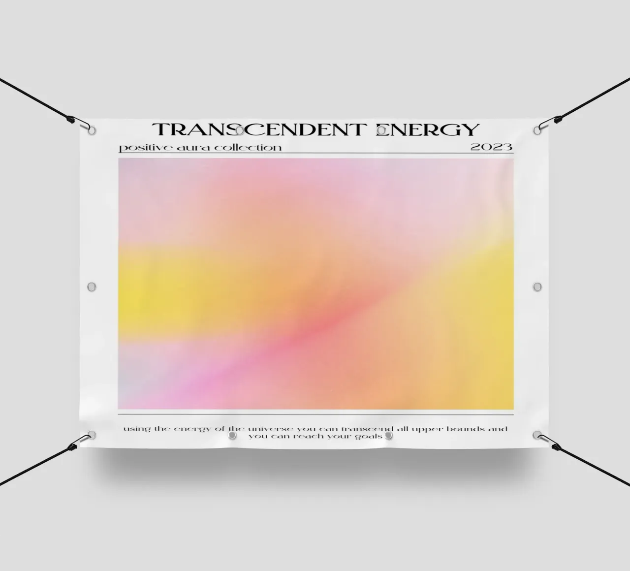 "Energia trascendente" Poster a gradiente di aura positiva 2023 telo in pvc da homdeco
