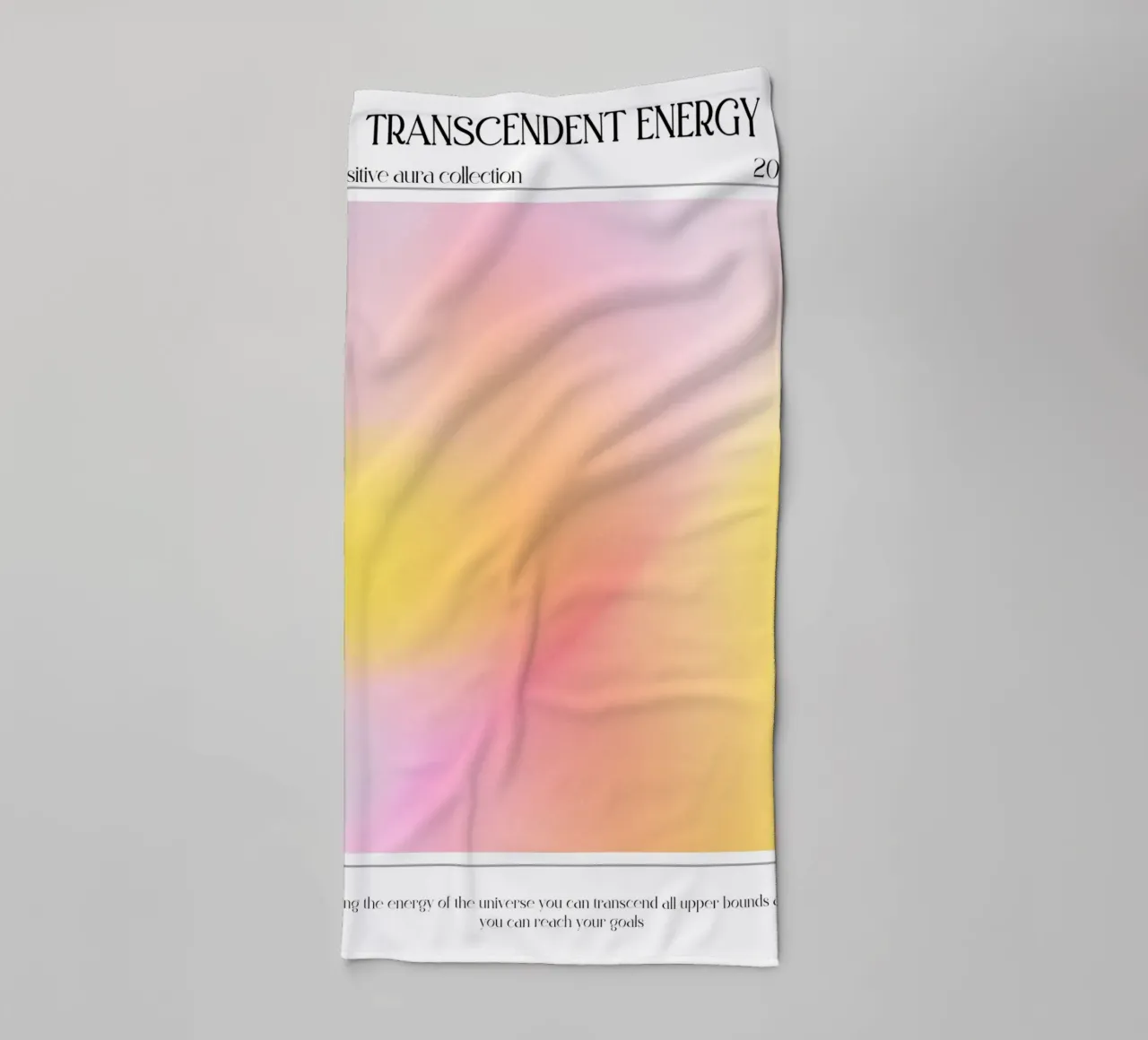 "Energia trascendente" Poster a gradiente di aura positiva 2023 asciugamano da bagno da homdeco