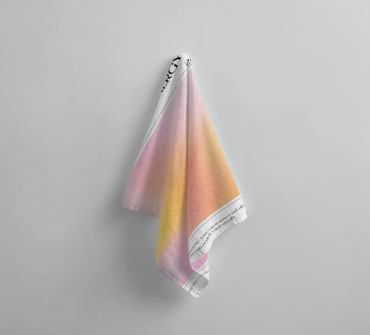 "Energia trascendente" Poster a gradiente di aura positiva 2023 asciugamano da bagno da homdeco