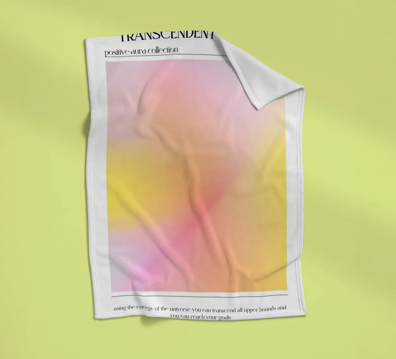 "Energia trascendente" Poster a gradiente di aura positiva 2023 coperta in pile da homdeco