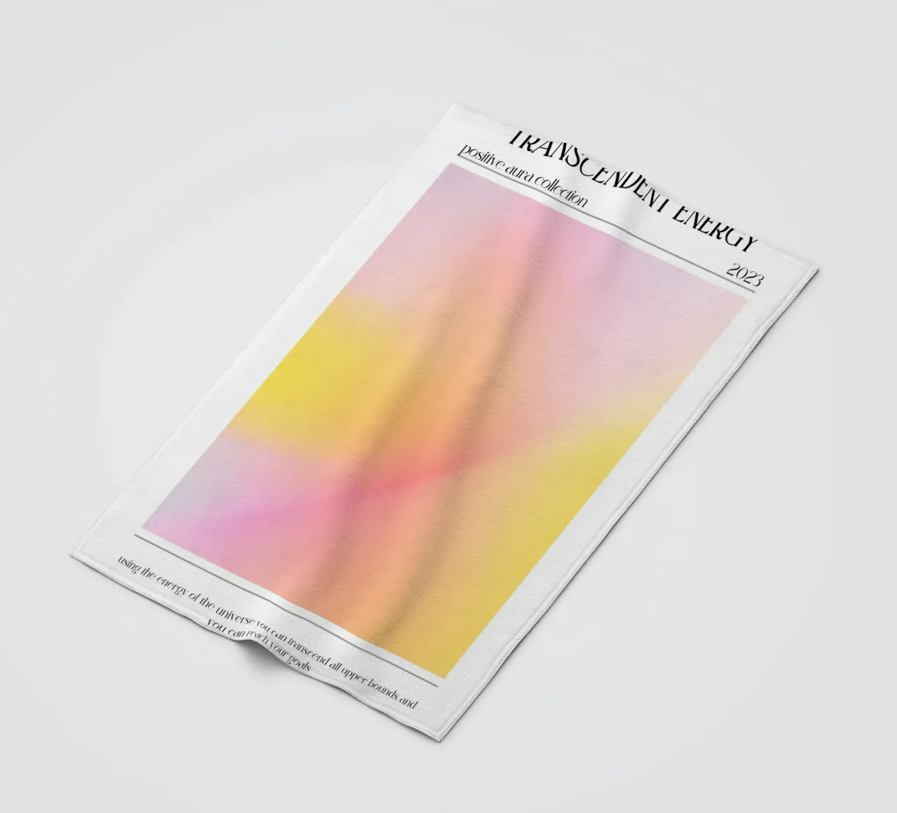 "Energia trascendente" Poster a gradiente di aura positiva 2023 coperta in pile da homdeco