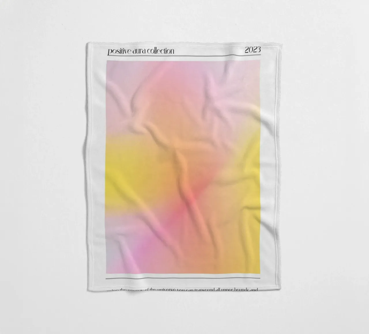 "Energia trascendente" Poster a gradiente di aura positiva 2023 coperta in pile da homdeco