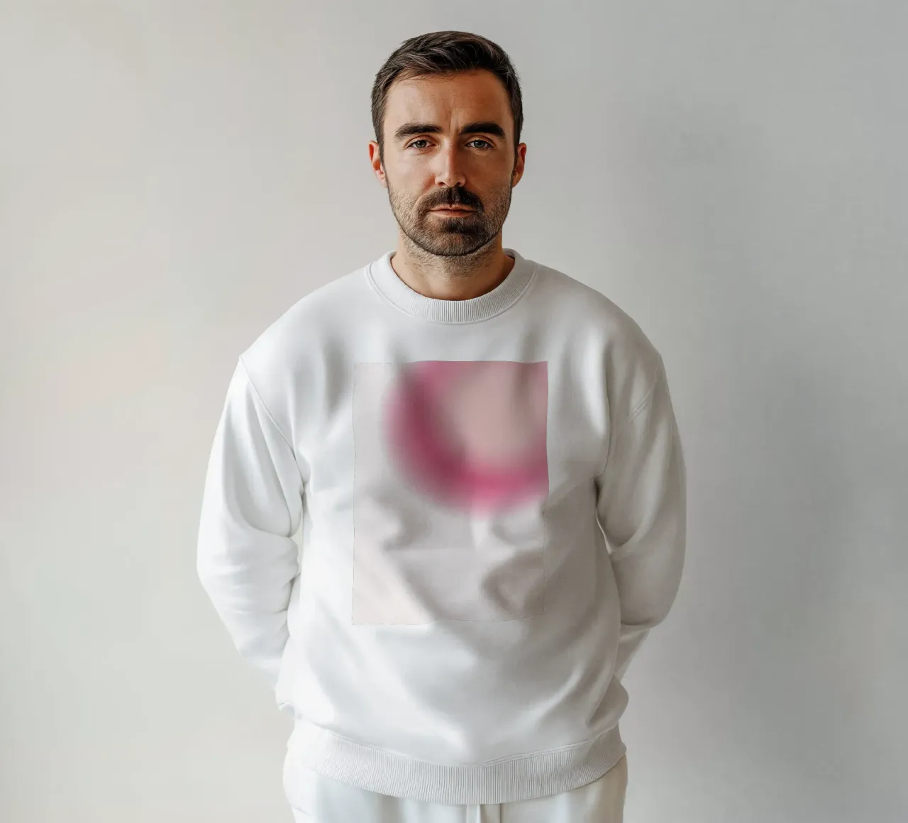 Abstract Roze & Creme Aura Verloop Kunstdruk sweatshirt van homdeco