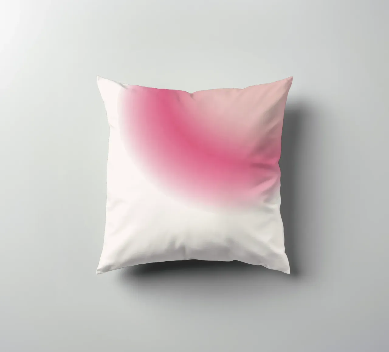 Abstract Pink & Cream Aura Gradient Art Print decorative cushion by homdeco