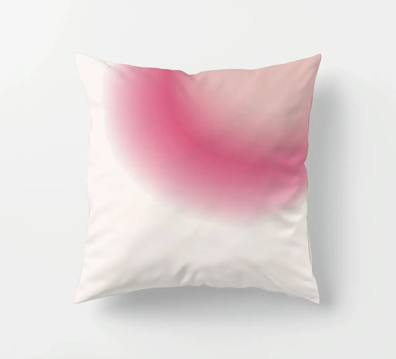 Abstract Pink & Cream Aura Gradient Art Print decorative cushion by homdeco