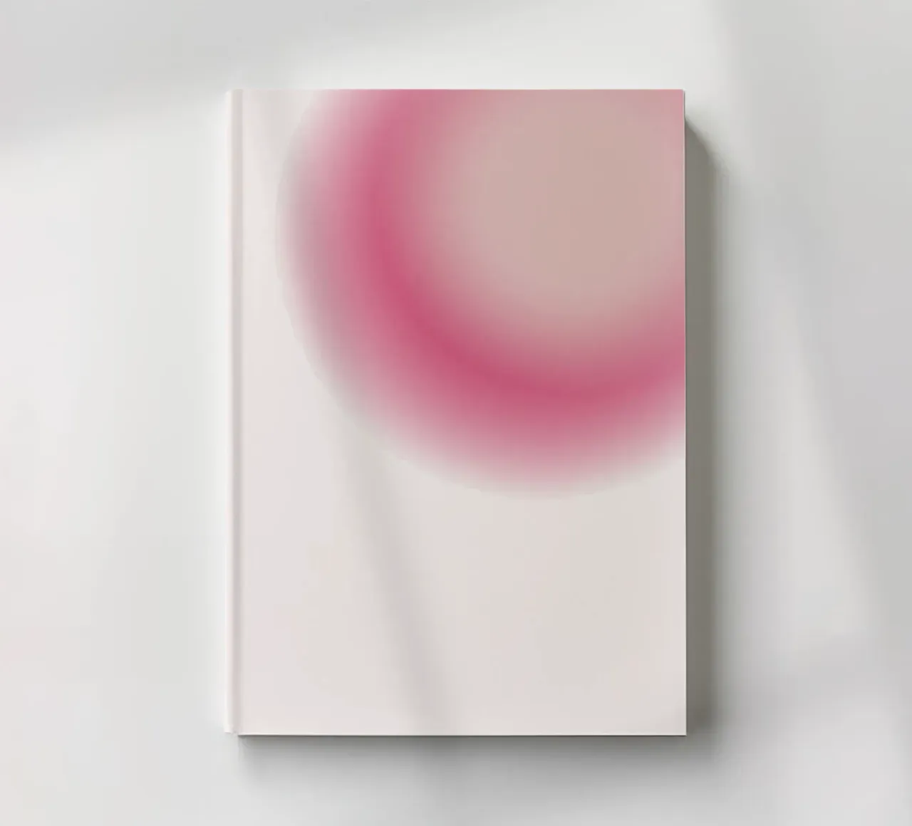 Abstract Pink & Cream Aura Gradient Art Print notebook by homdeco