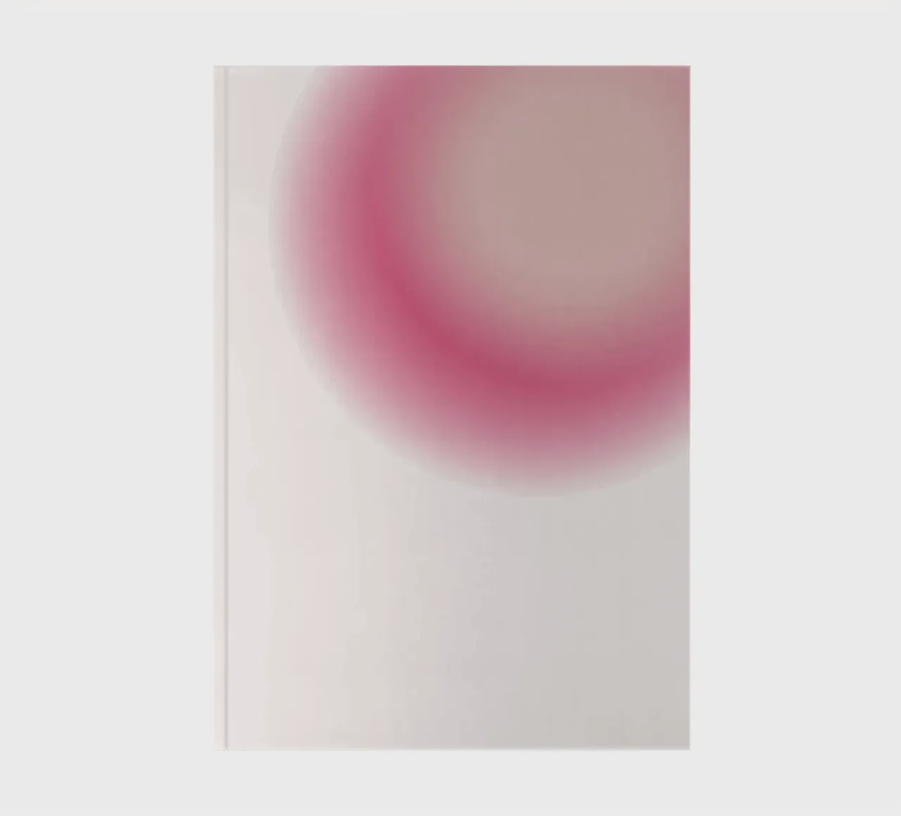 Abstract Pink & Cream Aura Gradient Art Print notebook by homdeco