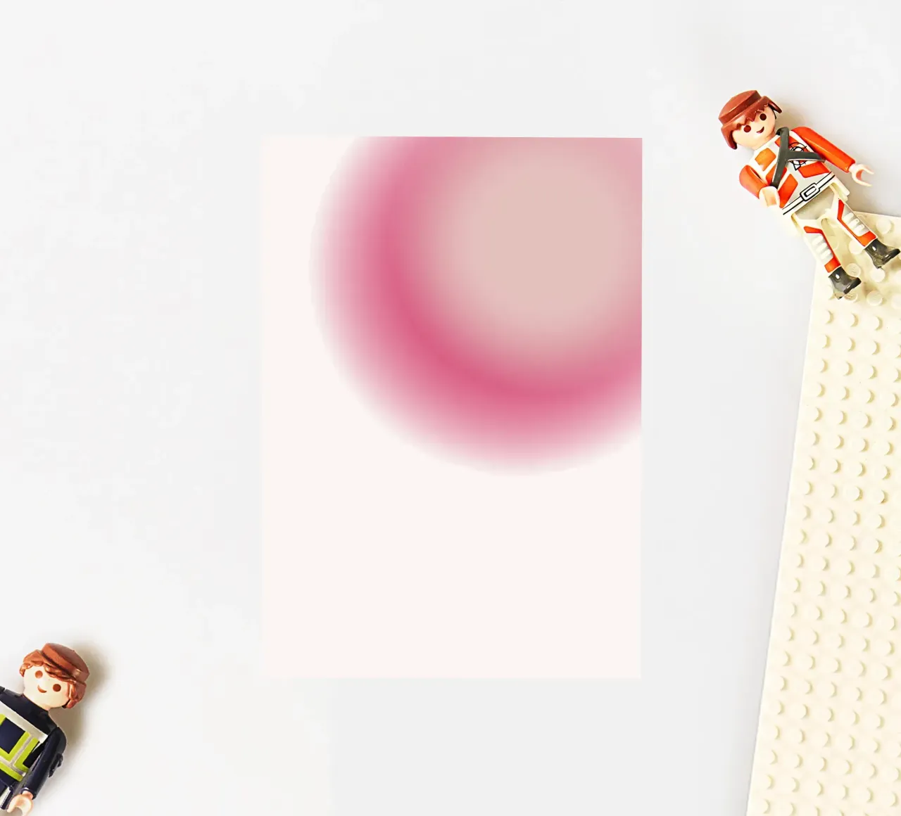 Abstract Pink & Cream Aura Gradient Art Print sticker by homdeco