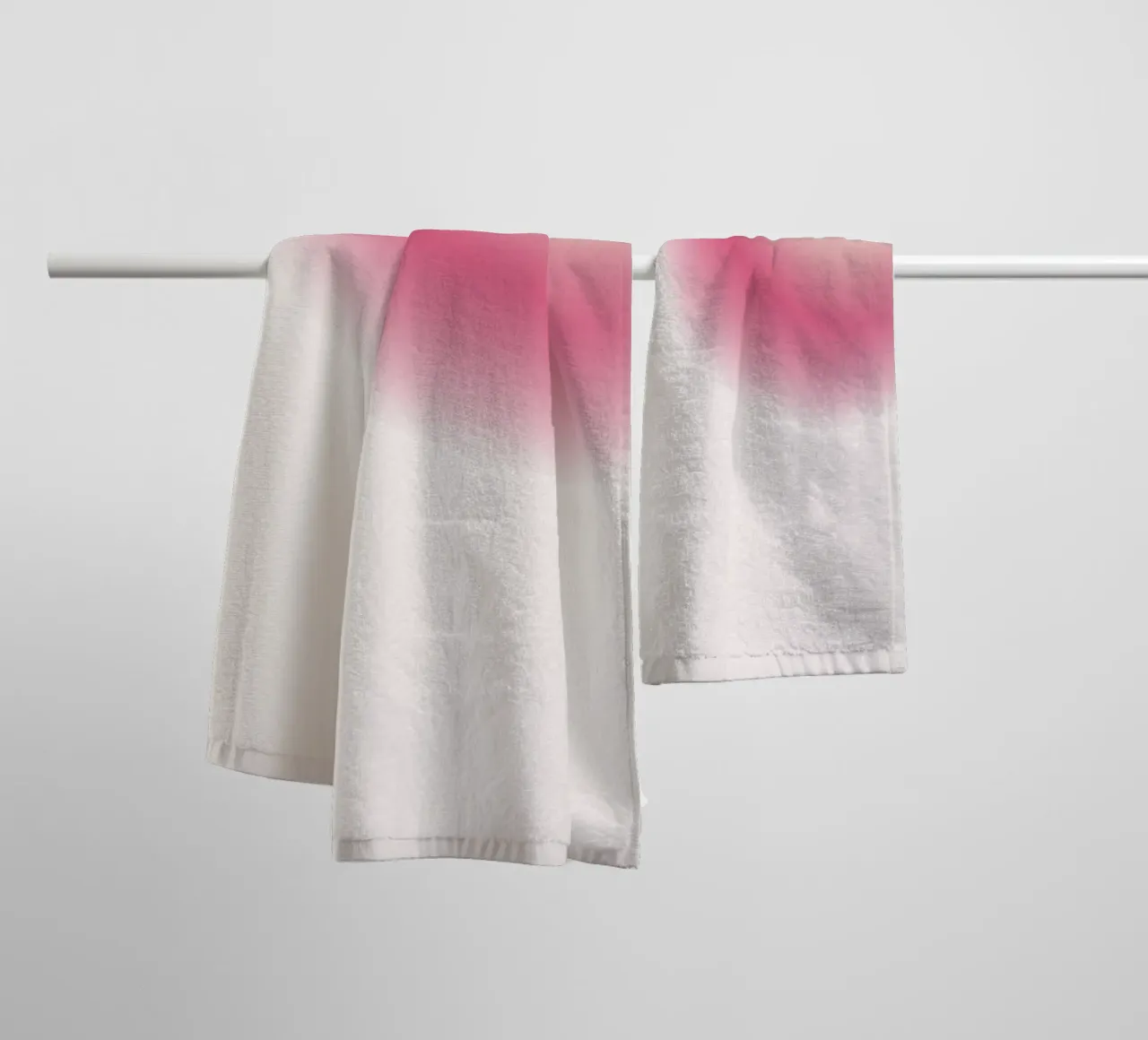 Abstract Roze & Creme Aura Verloop Kunstdruk badhanddoek van homdeco