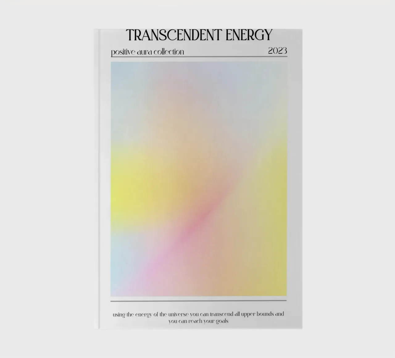 "Transcendent Energy" Pastel Aura Gradient Art 2023 notebook by homdeco