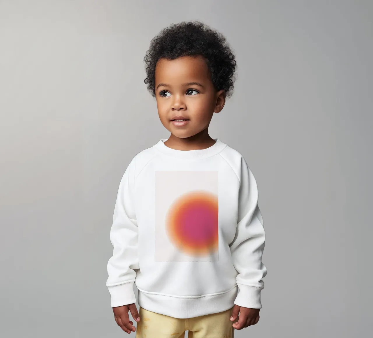 Abstract Fuchsia & Orange Aura Gradient Art Print sweat pour bébé de homdeco