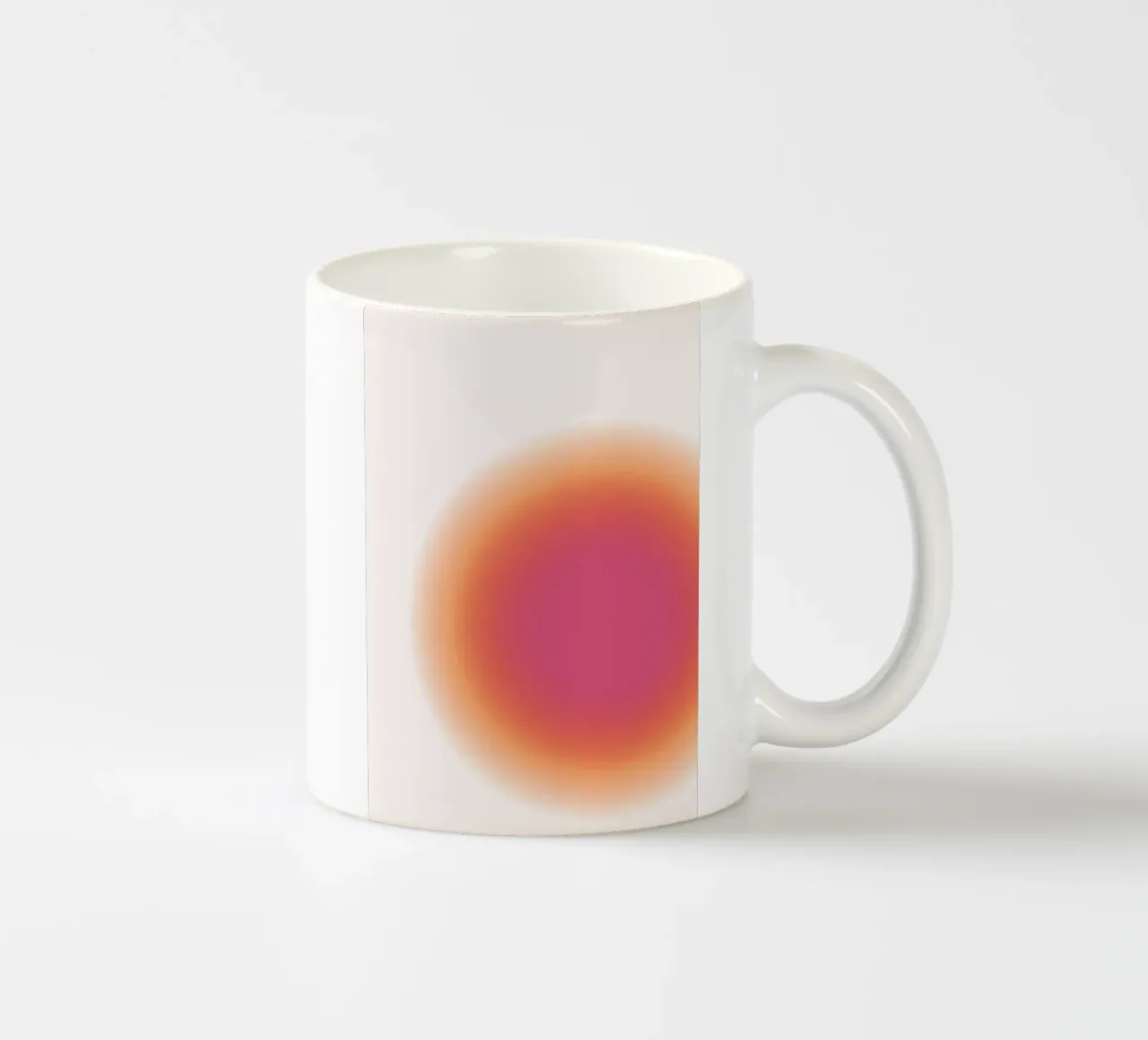 Abstract Fuchsia & Orange Aura Gradient Art Print mug en céramique de homdeco