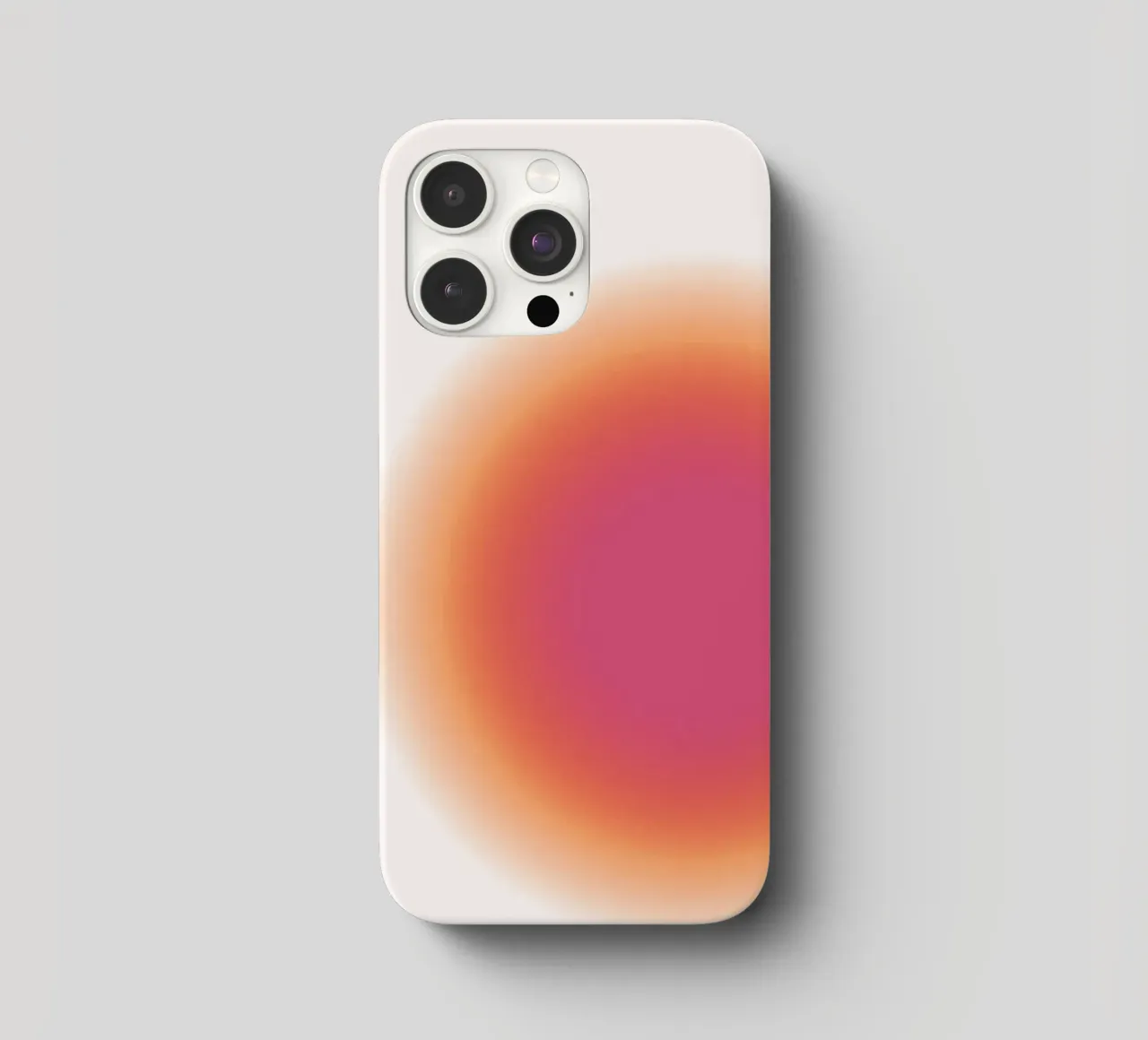 Abstract Fuchsia & Orange Aura Gradient Art Print iPhone Hülle von homdeco